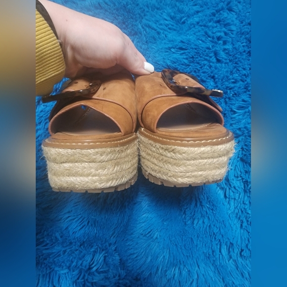 Sam Edelman Livi Suede Espadrille Platform Wedge Sandal Womens Size 6.5 - Picture 2 of 8